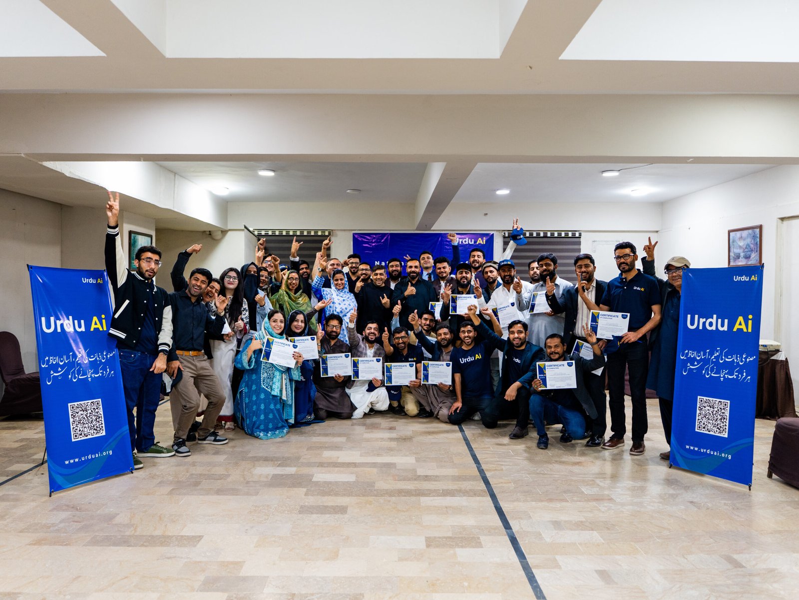 Urdu Ai training session with learners in Pakistan